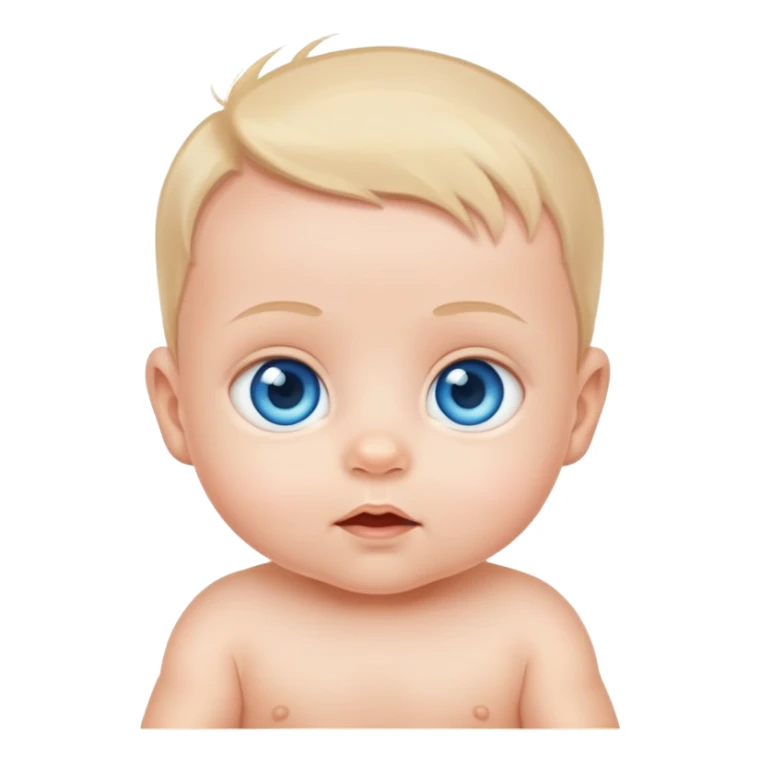 adorable baby infant with striking bright blue eyes sticker