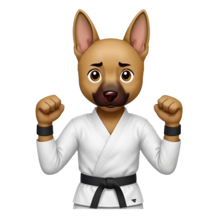 Un malinois qui fait du karaté sticker