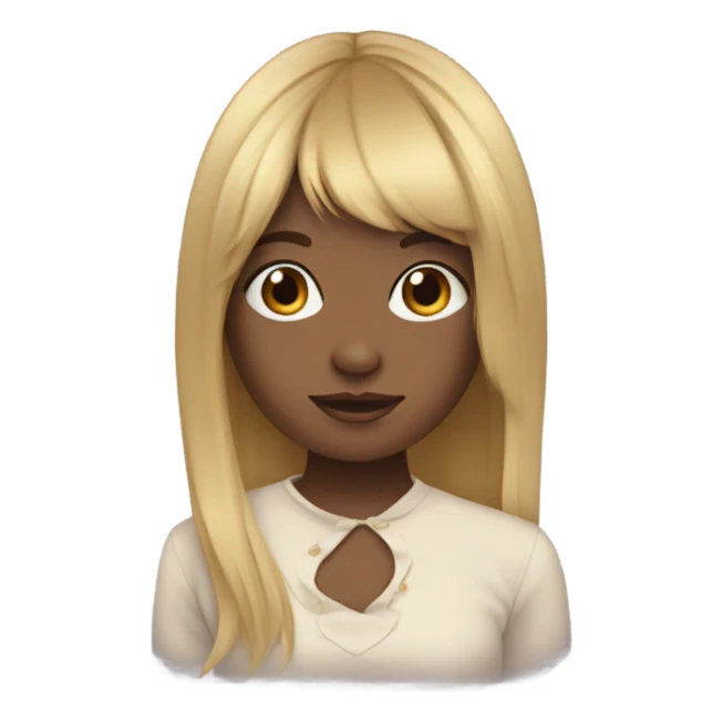 Girl with curtain bang  sticker