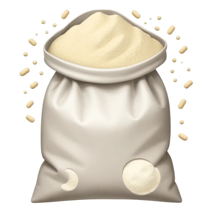 open bag of flour sticker