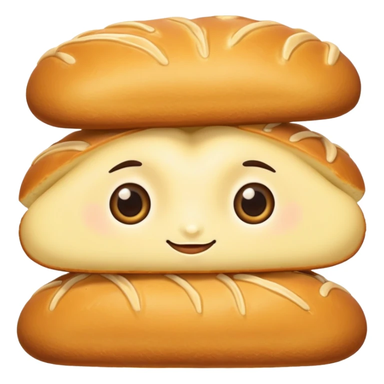 A madeleine (the French pastry) with eyes sticker