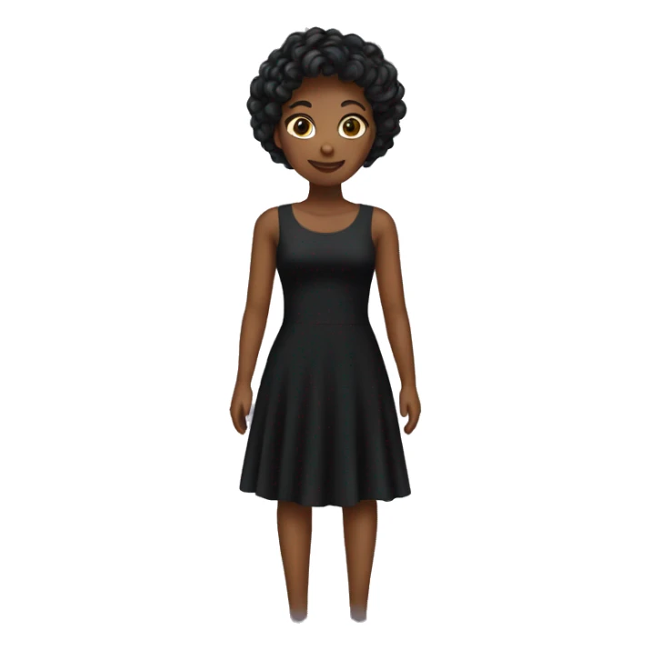 Black dress sticker