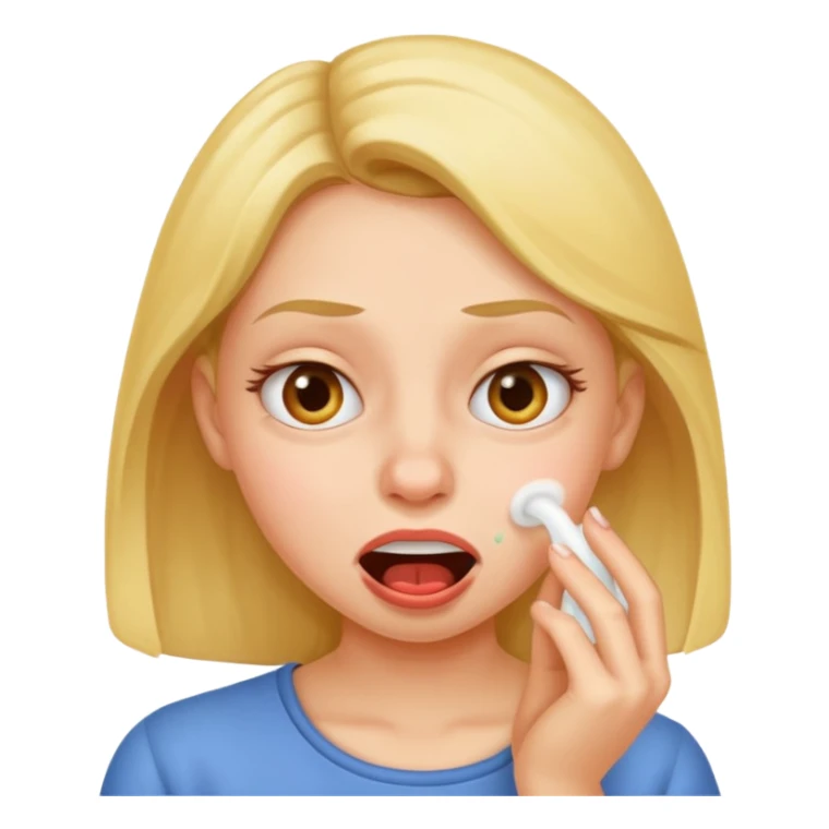 Girl emoji smelling something that stinks sticker