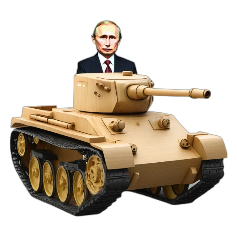 vladimir putin wooden t34 tank big wheelchair sticker