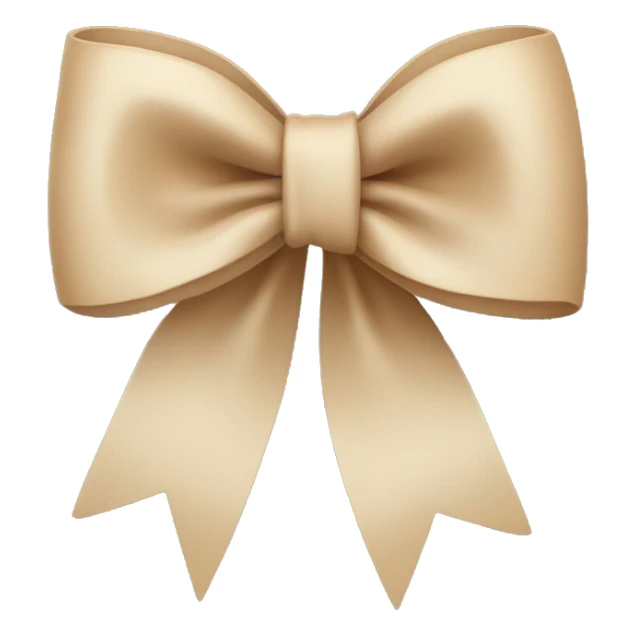 Beige bow sticker
