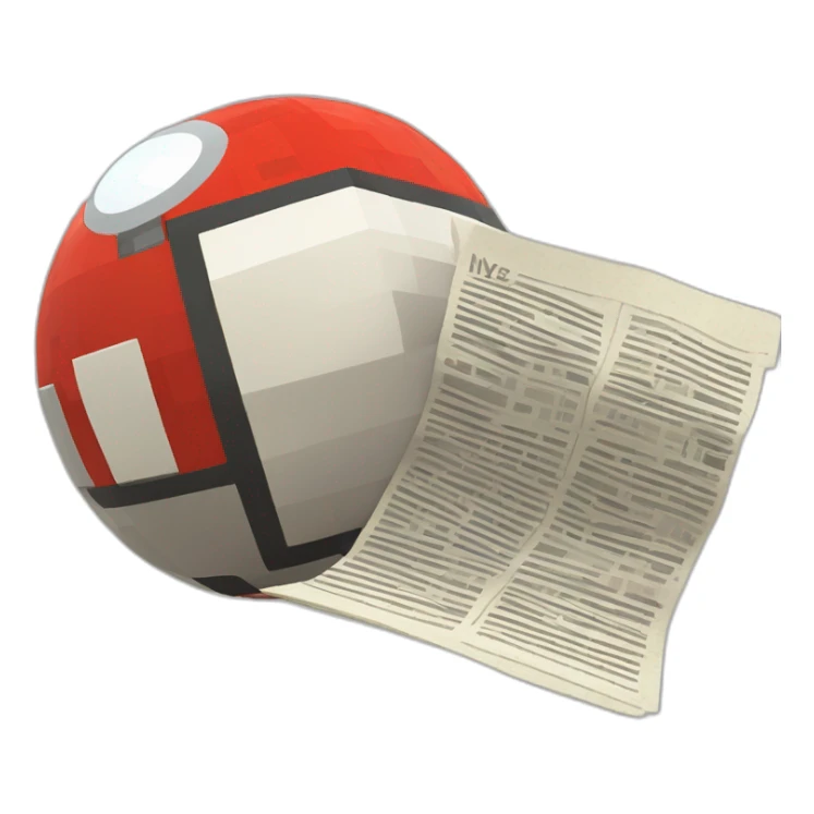 news minecraft pokemon newspaper document future pokeball pixelmon sticker