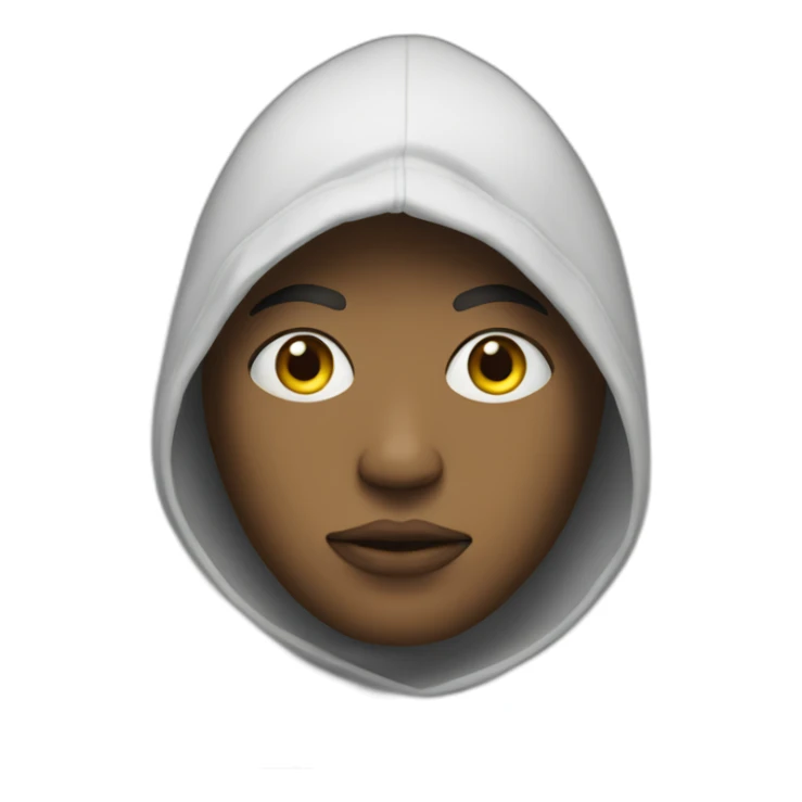 hood over entire face with just eyes sticker