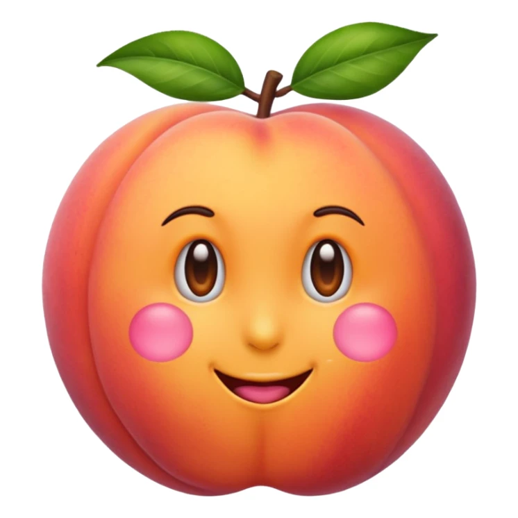 emoji peach sticker