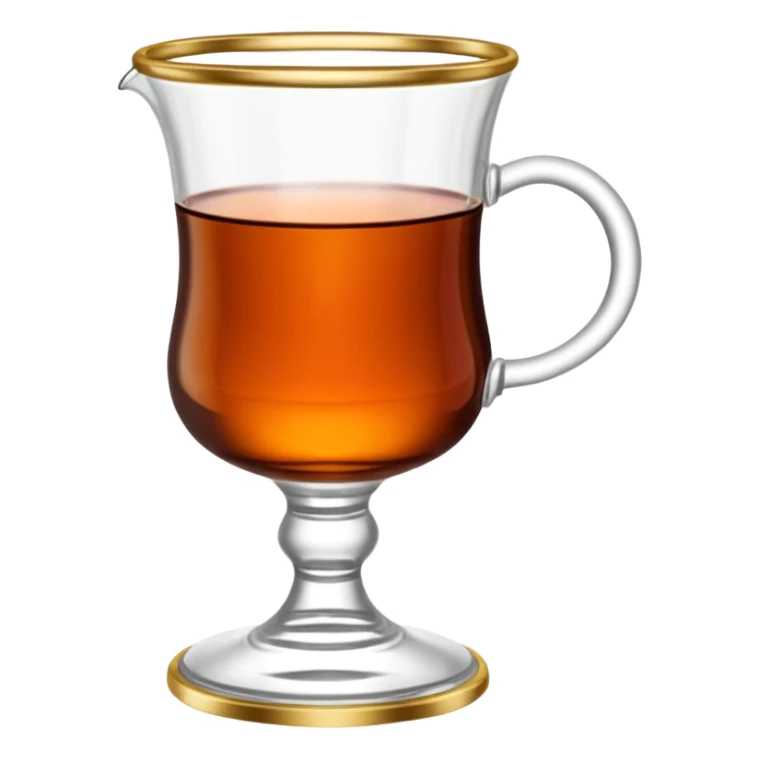 Turkish tea glass in “ince belli bardak” with the stand sticker