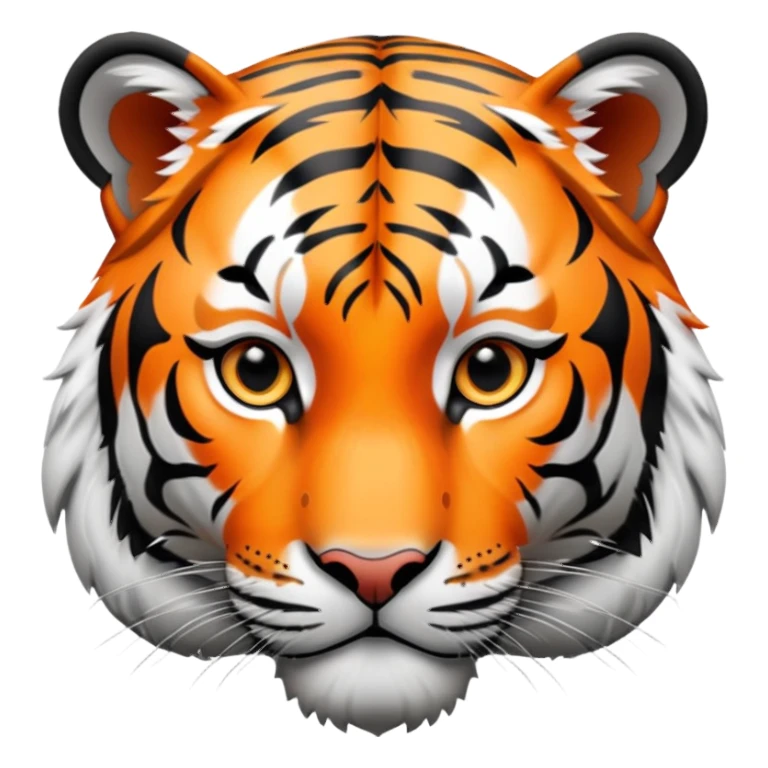 Bengal tiger with orange fur and black stripes sticker