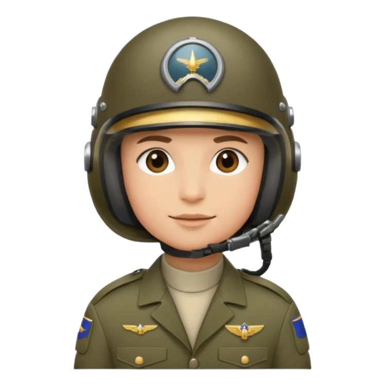 a military pilot in an aviation helmet and a modern uniform. maximum quality sticker