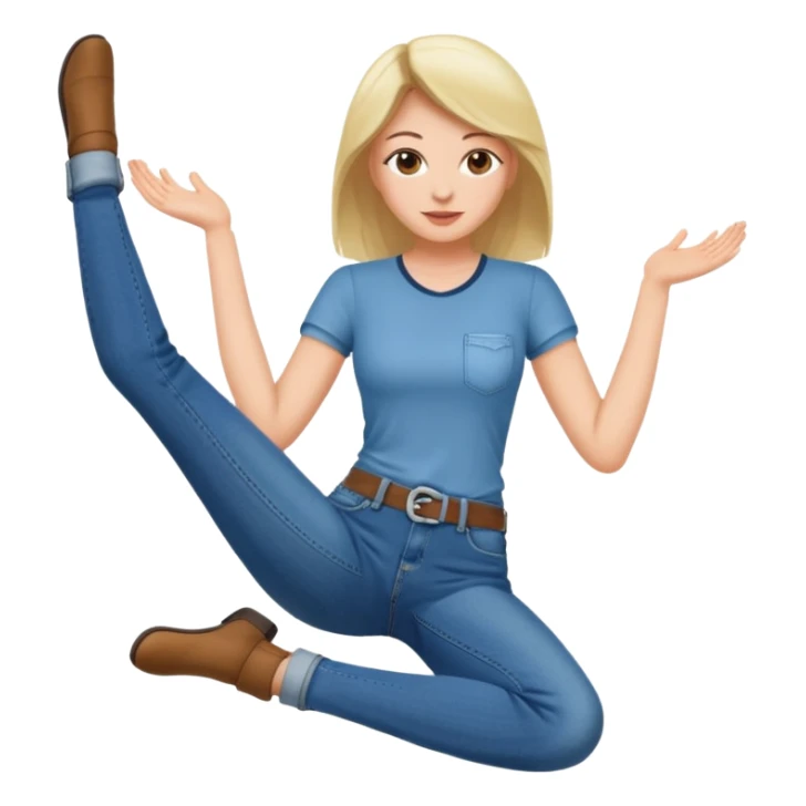 Naked woman spreading her legs apart  sticker