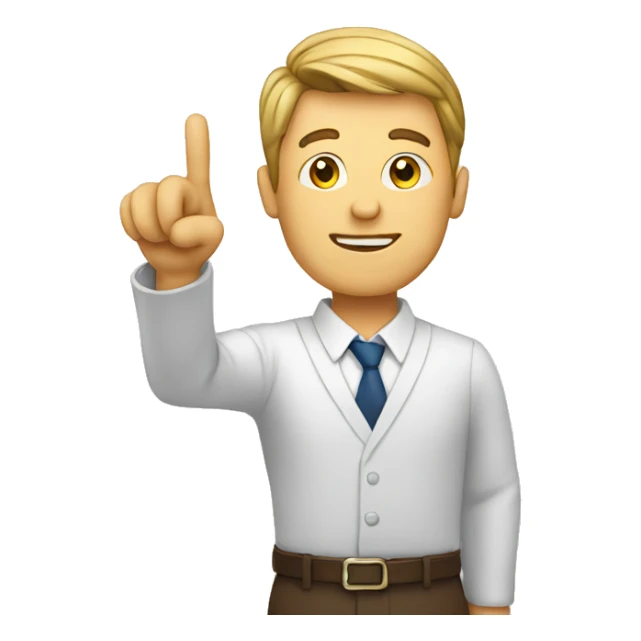 male pointing to a chart sticker