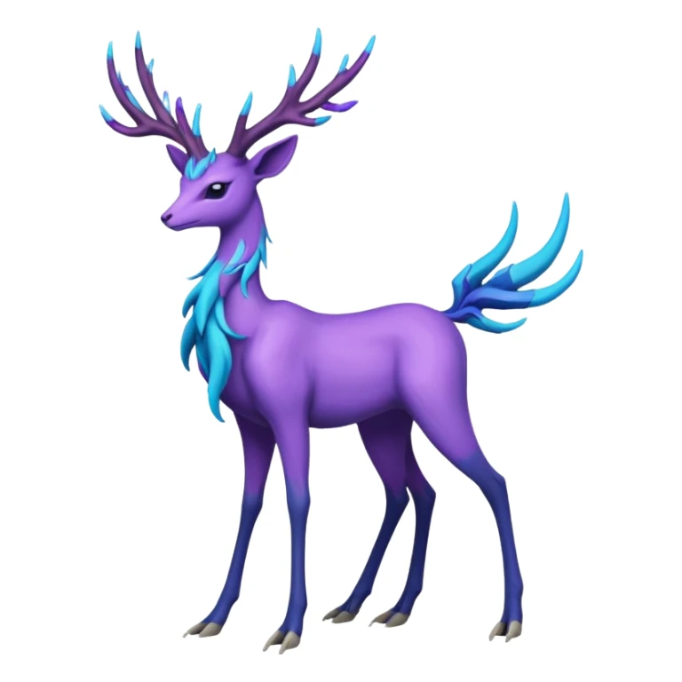 Pokemon legendary cian and purple  xerneas sticker