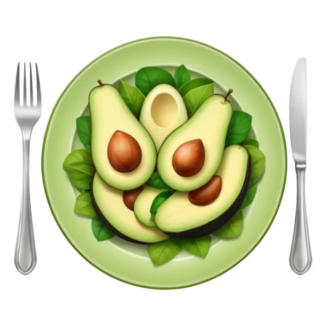 A stylized salad plate in greens or avocado with the hashtag #VogueBody. sticker
