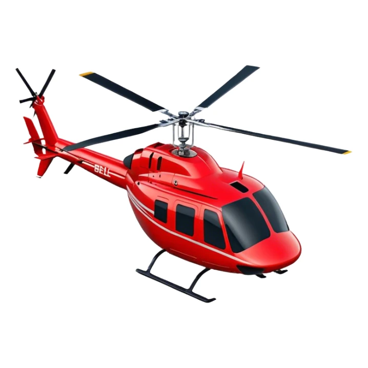 Bell 206 - Bell Helicopter (Model Year: 2021) (Iconic colour: Red) sticker
