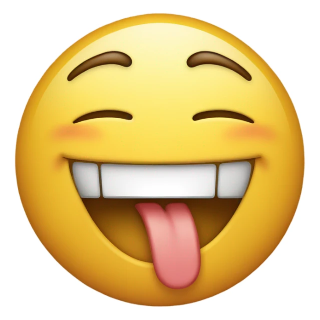 Laughing emoji but laughing harder sticker