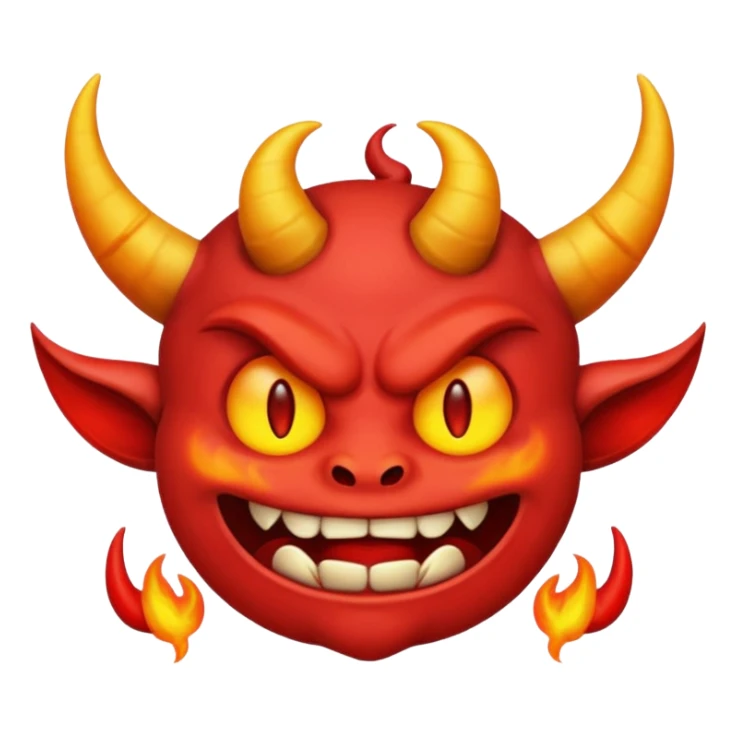 tạo cho tôi emoji demon màu tím sticker