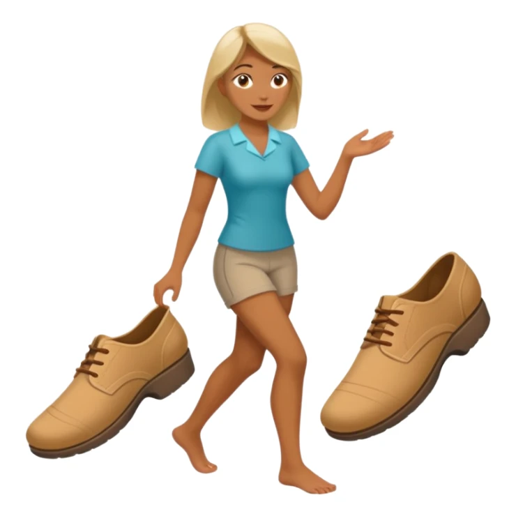 Barefoot Woman and Shoe salesman  sticker