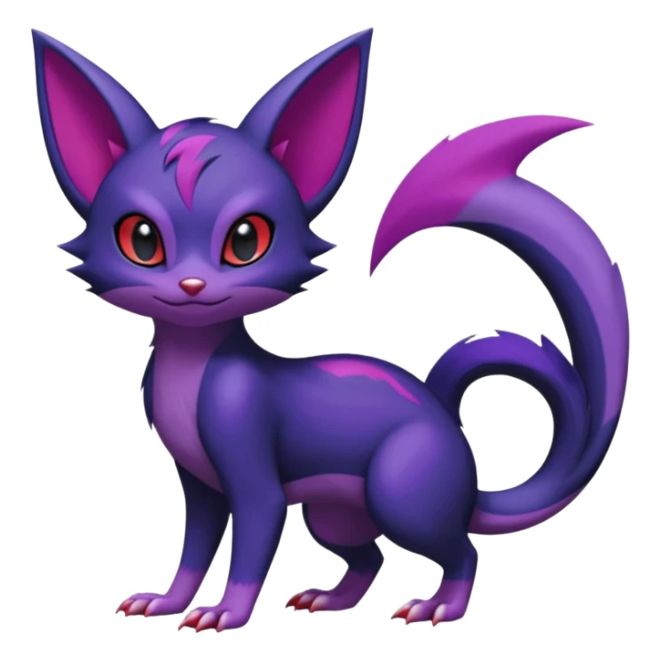  Noibat-Sneasel-Purrloin-Fakémon-hybrid-creature (full body)  sticker