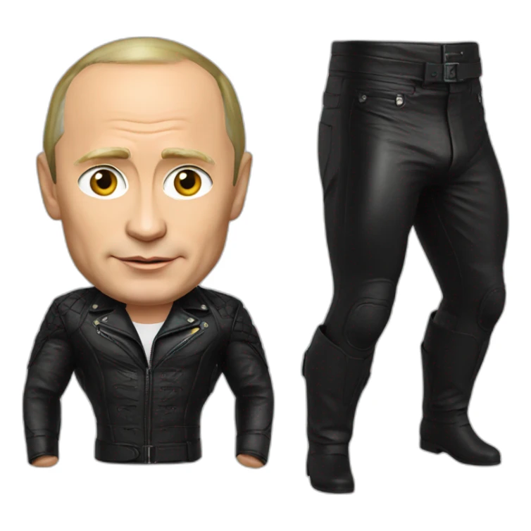 Vladimir Putin in sexy leather suit sticker