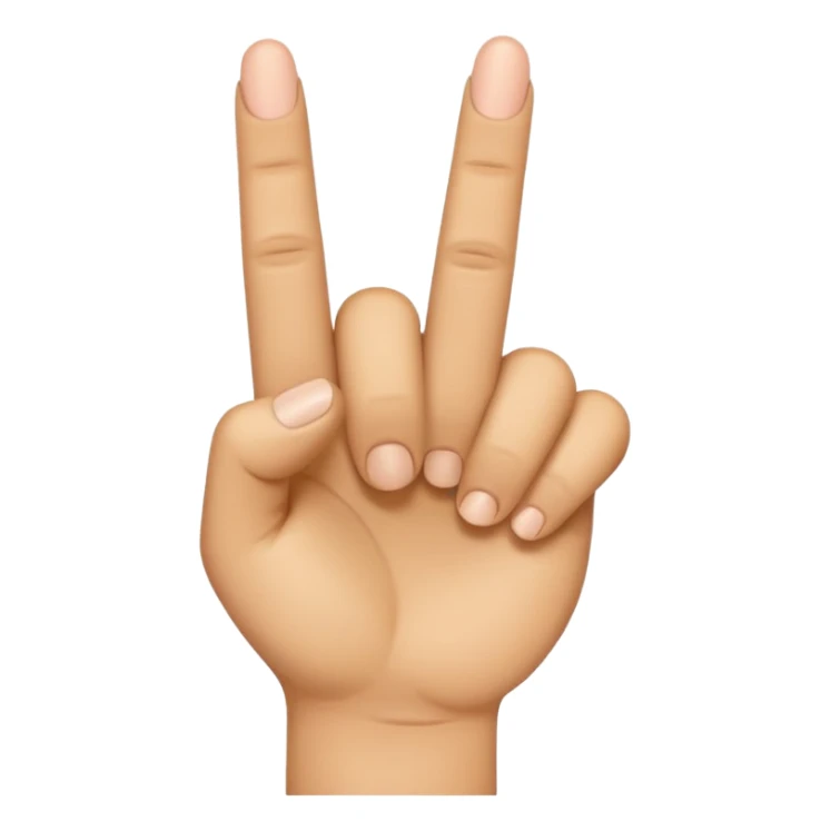 middle finger emoji but the middle finger is stubby and short sticker