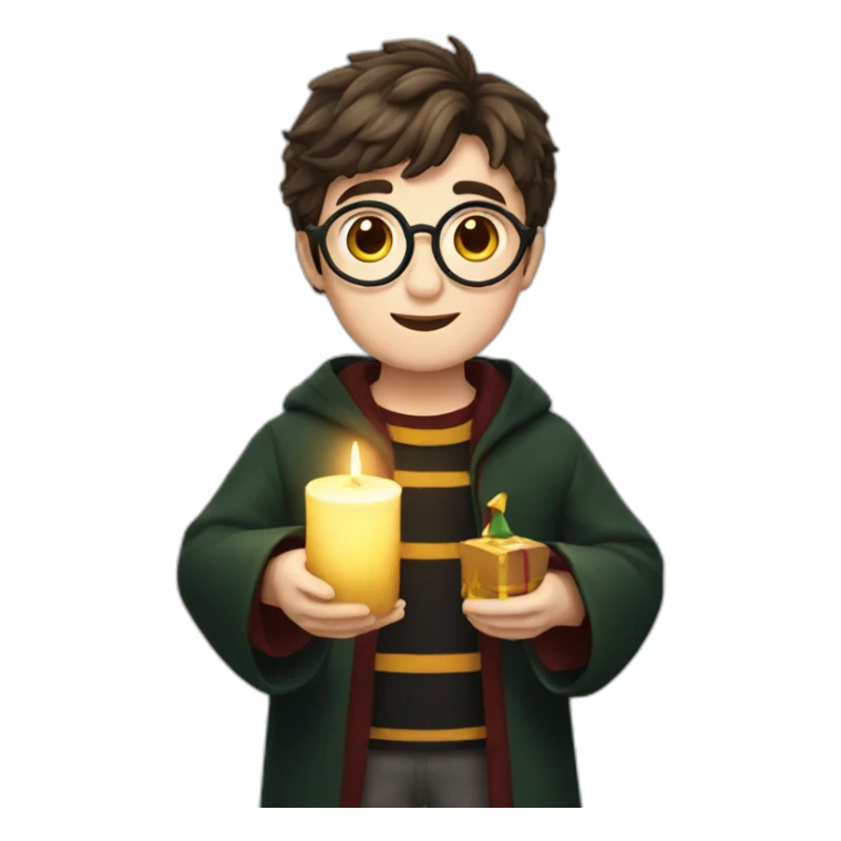 Harry Potter Holding a christmas candle sticker