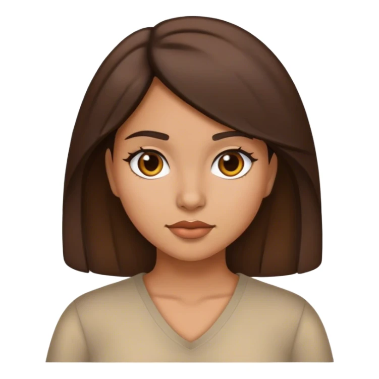 latina girl with brunette hair sticker