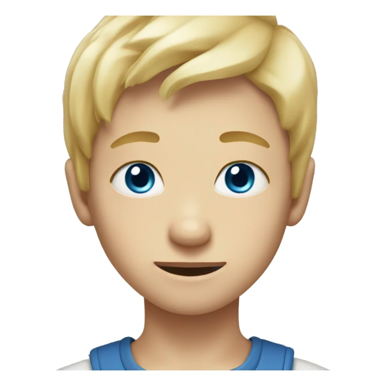 young boy with blonde hair and blue eyes  sticker