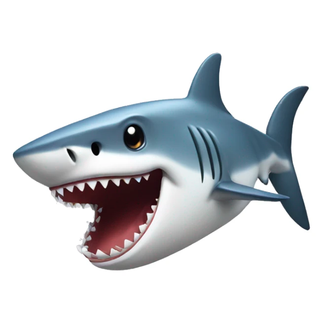 Shark with a top hat sticker