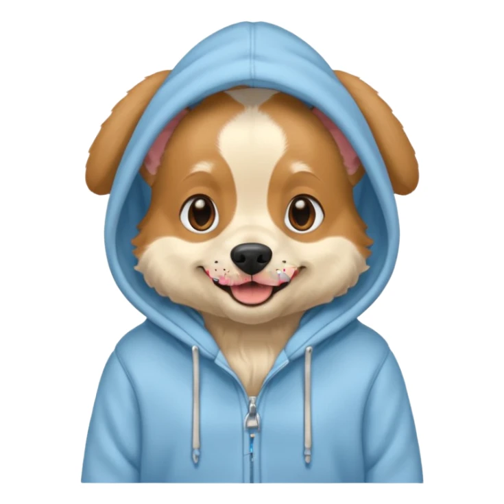 Frenchi Dog wearing a hoodie  sticker