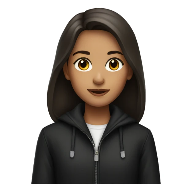 brown-eyed girl in black jacket sticker