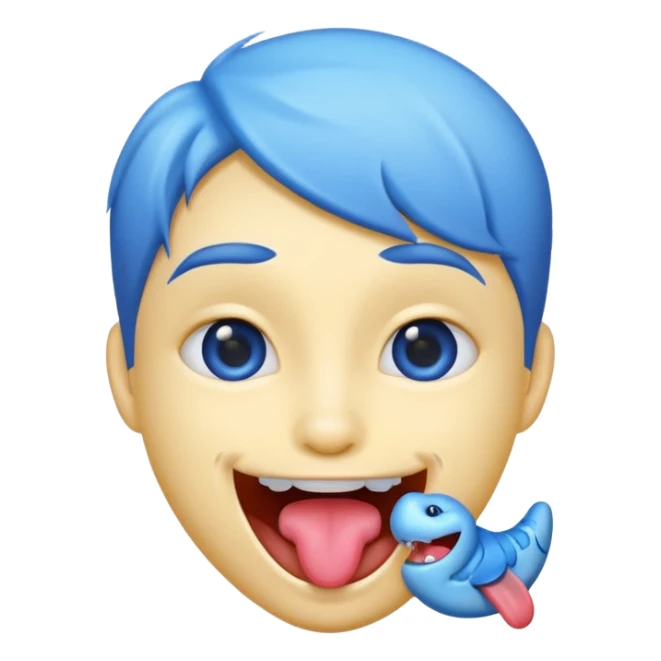 this emoji 😛 with a blue tongue  sticker