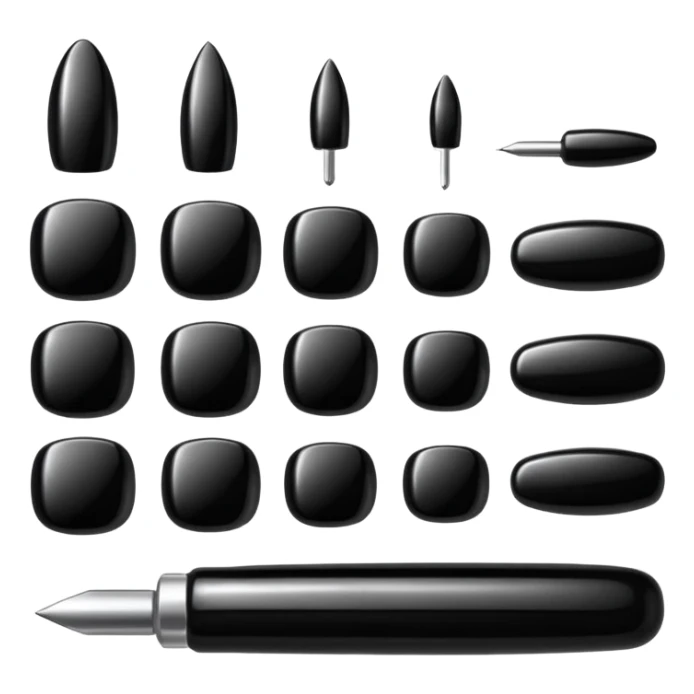 nail art equipment black sticker