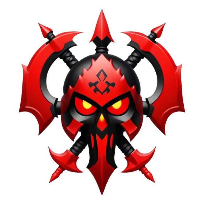 red and black chaos legion emblem sticker