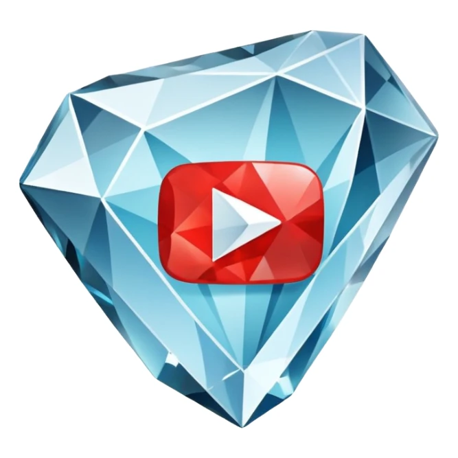 diamond youtube play button sticker