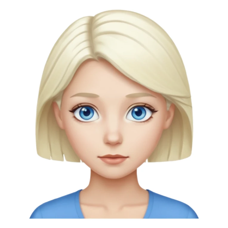 Emily Armstrong with blue eyes, platinum blonde hair sticker