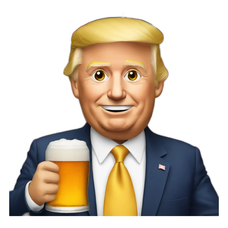 Trump drink beer sticker