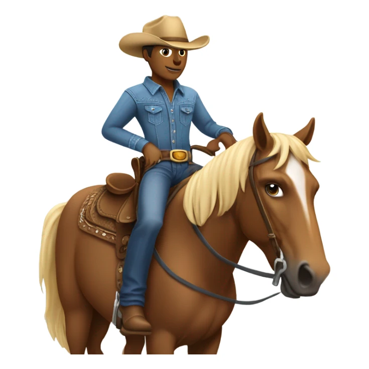 Me as a cowboy riding a horse sticker