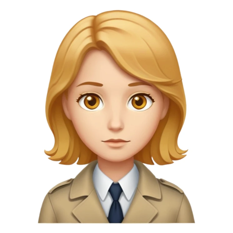 Bal gözlü orta saçlı bal renkli saçlı dedektif sticker