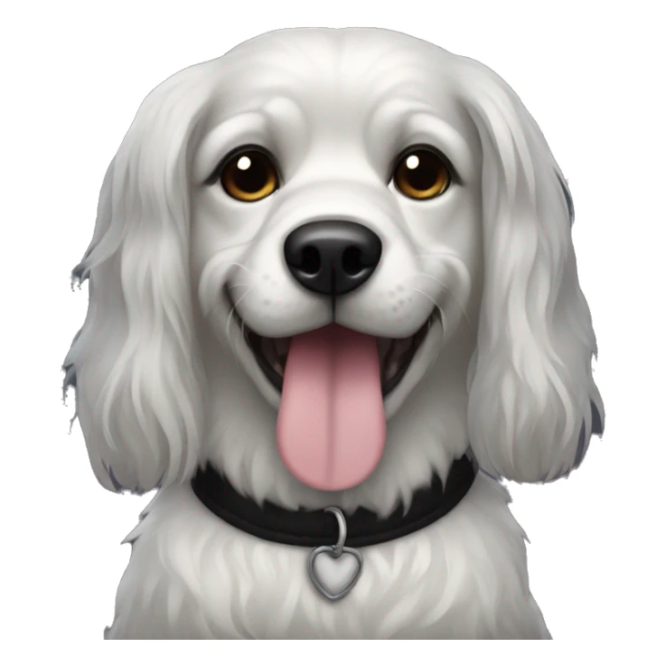 Gothic dog with black hair sticker