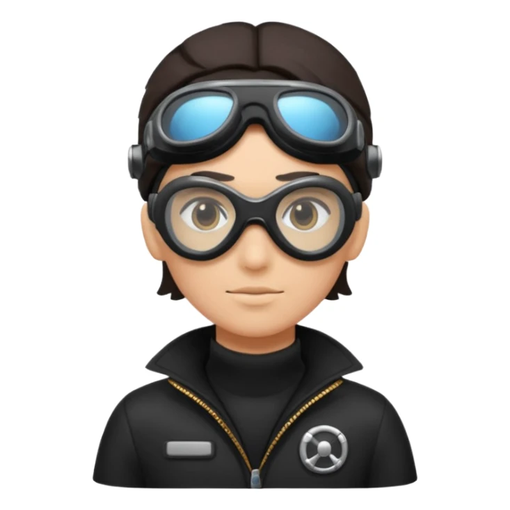 time traveler in black clothes sticker