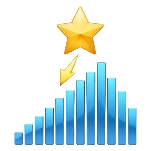 upward graph bursting play button sticker