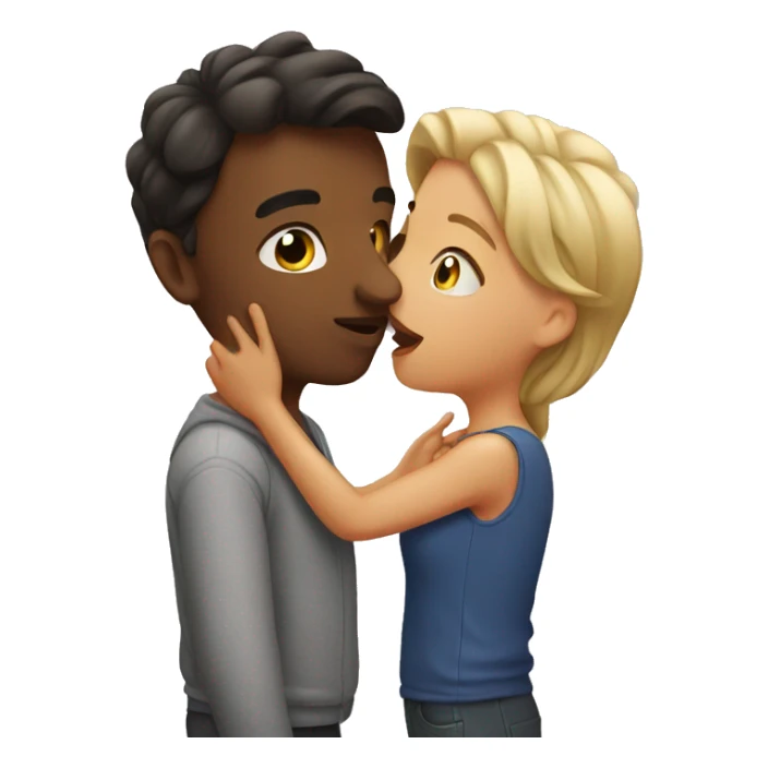 couple kisses sticker