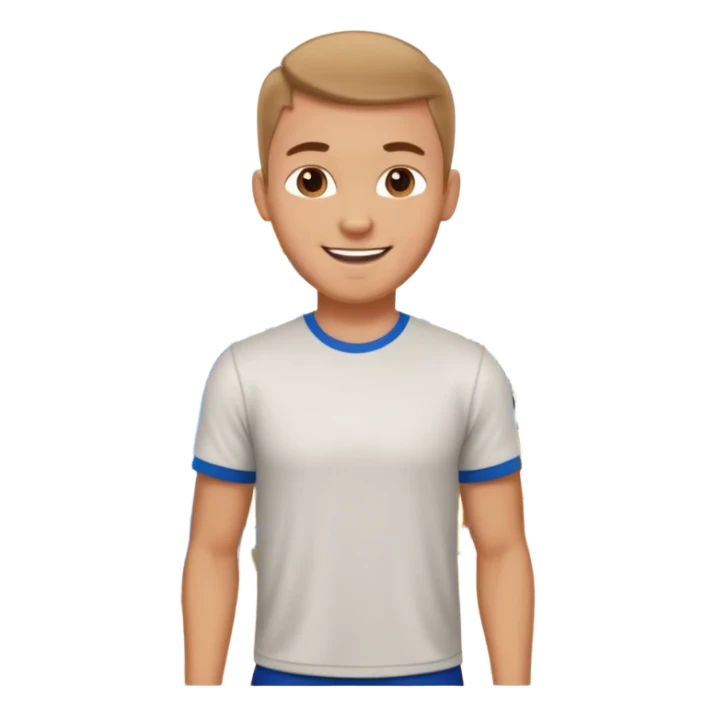 white sportsman in the playground, dressed in t-shirt sticker