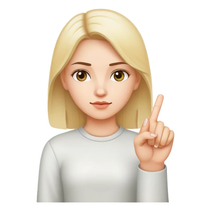 Girl holding up middle finger  sticker