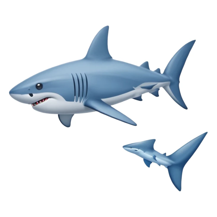 Requin avec des chaussures nike bleue  sticker
