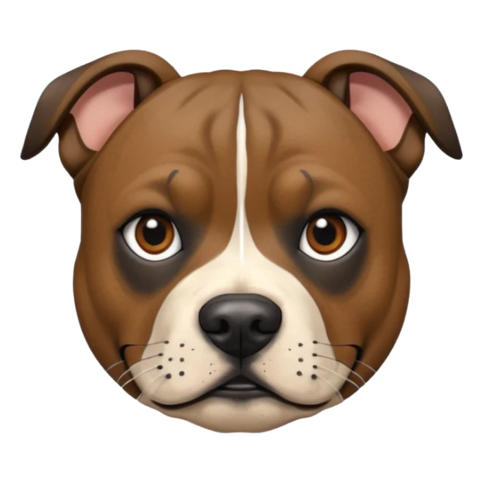 brindle staffordshire bull terrier head & shoulders sticker