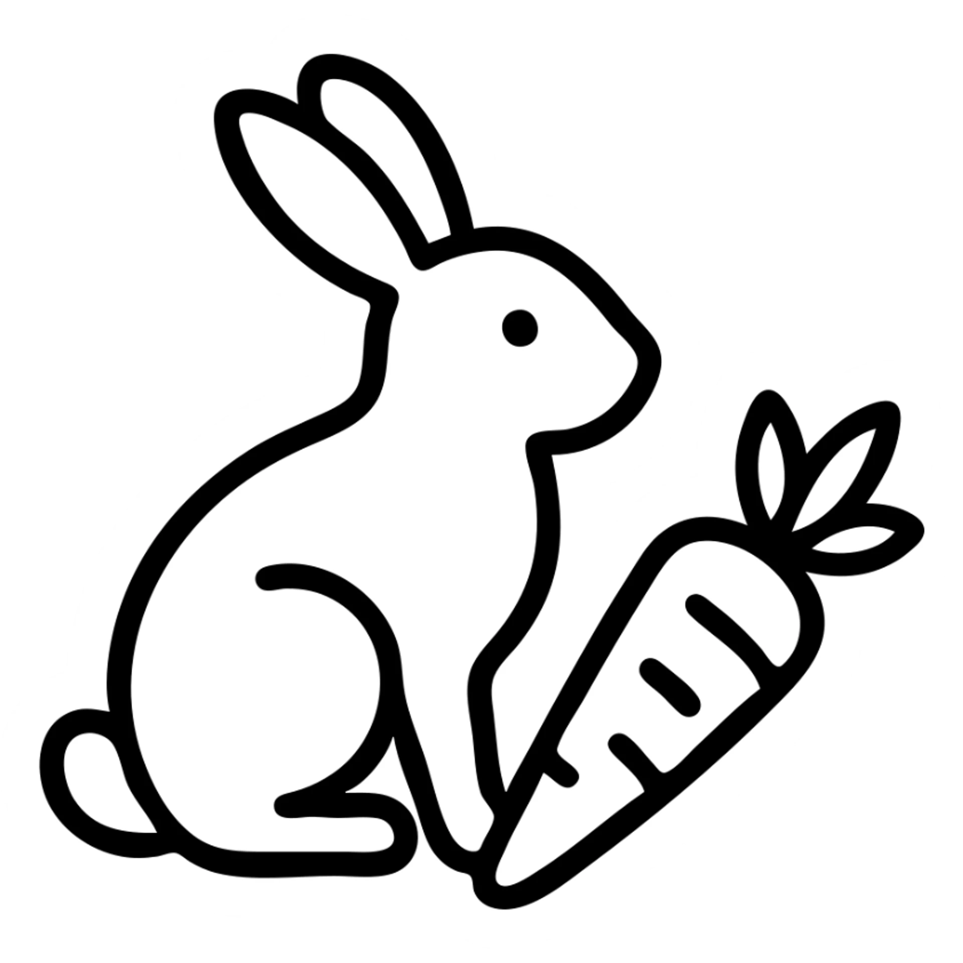 rabbit with a carrot sticker