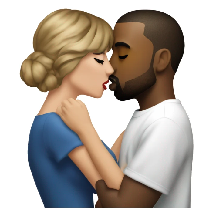 Kanye west kissing taylor swift sticker